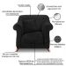 Kit 2 Poltronas e Sofá Living 2 Lugares 1,60m Vênus Suede Preto Pés Castanho - Pallazio