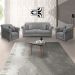 Kit 2 Poltronas e Sofá Living 2 Lugares 1,60m Vênus Veludo Cinza Grafite Pés Castanho - Pallazio