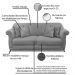 Kit 2 Poltronas e Sofá Living 2 Lugares 1,60m Vênus Veludo Cinza Grafite Pés Castanho - Pallazio