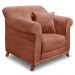 Kit 2 Poltronas e Sofá Living 2 Lugares 1,60m Vênus Veludo Cobre Pés Castanho - Pallazio
