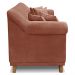 Kit 2 Poltronas e Sofá Living 2 Lugares 1,60m Vênus Veludo Cobre Pés Castanho - Pallazio