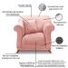 Kit 2 Poltronas e Sofá Living 2 Lugares 1,60m Vênus Veludo Rosa Pés Castanho - Pallazio