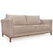 Kit 2 Poltronas e Sofá Living 2 Lugares 1,70m Vega Linho Areia Pés Castanho - Pallazio