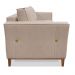 Kit 2 Poltronas e Sofá Living 2 Lugares 1,70m Vega Linho Areia Pés Castanho - Pallazio