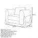 Kit 2 Poltronas e Sofá Living 2 Lugares 1,80m Lottus Linho Grafite Pés Castanho - Pallazio