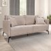 Kit 2 Poltronas e Sofá Living 2 Lugares 1,80m Sirius Linho Areia Pés Metálicos - Pallazio