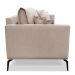 Kit 2 Poltronas e Sofá Living 2 Lugares 1,80m Sirius Linho Areia Pés Metálicos - Pallazio