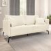 Kit 2 Poltronas e Sofá Living 2 Lugares 1,80m Sirius Linho Bege Pés Metálicos - Pallazio