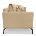 Kit 2 Poltronas e Sofá Living 2 Lugares 1,80m Sirius Linho Dourado Pés Metálicos - Pallazio