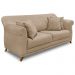 Kit 2 Poltronas e Sofá Living 2 Lugares 1,80m Vênus Suede Bege Pés Castanho - Pallazio