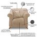 Kit 2 Poltronas e Sofá Living 2 Lugares 1,80m Vênus Suede Bege Pés Castanho - Pallazio