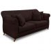 Kit 2 Poltronas e Sofá Living 2 Lugares 1,80m Vênus Suede Marrom Café Pés Castanho - Pallazio