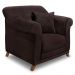 Kit 2 Poltronas e Sofá Living 2 Lugares 1,80m Vênus Suede Marrom Café Pés Castanho - Pallazio