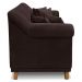 Kit 2 Poltronas e Sofá Living 2 Lugares 1,80m Vênus Suede Marrom Café Pés Castanho - Pallazio
