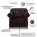 Kit 2 Poltronas e Sofá Living 2 Lugares 1,80m Vênus Suede Marrom Café Pés Castanho - Pallazio