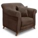 Kit 2 Poltronas e Sofá Living 2 Lugares 1,80m Vênus Veludo Marrom Pés Castanho - Pallazio