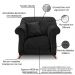 Kit 2 Poltronas e Sofá Living 2 Lugares 1,80m Vênus Veludo Preto Pés Castanho - Pallazio
