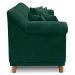 Kit 2 Poltronas e Sofá Living 2 Lugares 1,80m Vênus Veludo Verde Floresta Pés Castanho - Pallazio