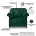 Kit 2 Poltronas e Sofá Living 2 Lugares 1,80m Vênus Veludo Verde Floresta Pés Castanho - Pallazio