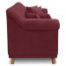 Kit 2 Poltronas e Sofá Living 2 Lugares 1,80m Vênus Veludo Vinho Pés Castanho - Pallazio