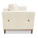 Kit 2 Poltronas e Sofá Living 2 Lugares 1,90m Vega Linho Natural Pés Castanho - Pallazio