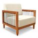 Kit 2 Poltronas e Sofá Living 2 Lugares Marilia 1,60m Linho Bege Base em Madeira Castanho - Pallazio