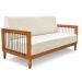 Kit 2 Poltronas e Sofá Living 2 Lugares Marilia 1,60m Linho Bege Base em Madeira Castanho - Pallazio