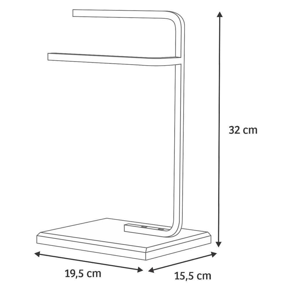 Kit 2 Porta Toalhas de Rosto Eleganza Metal Preto e Madeira - Pallazio
