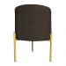 Kit 2 Puffs Decorativo Soren Suede Marrom Pés de Ferro Dourado - Pallazio