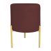 Kit 2 Puffs Decorativo Soren Suede Marsala Pés de Ferro Dourado - Pallazio