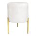 Kit 2 Puffs Decorativo Soren Suede Pés de Ferro Dourado - Pallazio