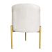 Kit 2 Puffs Decorativo Soren Suede Pés de Ferro Dourado - Pallazio