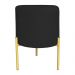 Kit 2 Puffs Decorativo Soren Suede Preto Pés de Ferro Dourado - Pallazio