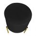 Kit 2 Puffs Decorativo Soren Suede Preto Pés de Ferro Dourado - Pallazio