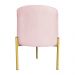 Kit 2 Puffs Decorativo Soren Suede Rosa Bebê Pés de Ferro Dourado - Pallazio
