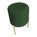 Kit 2 Puffs Decorativo Soren Suede Verde Pés de Ferro Dourado - Pallazio