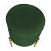Kit 2 Puffs Decorativo Soren Suede Verde Pés de Ferro Dourado - Pallazio