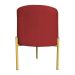 Kit 2 Puffs Decorativo Soren Suede Vermelho Pés de Ferro Dourado - Pallazio