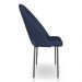 Kit 4 Cadeiras Poltrona de Jantar Ariel Suede Azul Marinho Pés de Ferro Preto - Pallazio