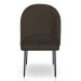 Kit 4 Cadeiras Poltrona de Jantar Ariel Suede Marrom Pés de Ferro Preto - Pallazio