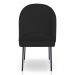 Kit 4 Cadeiras Poltrona de Jantar Ariel Suede Preto Pés de Ferro Preto - Pallazio