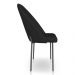 Kit 4 Cadeiras Poltrona de Jantar Ariel Suede Preto Pés de Ferro Preto - Pallazio