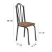 Kit 4 Cadeiras de Cozinha Alabama Estampado Rattan Bege Pés de Ferro Preto - Pallazio