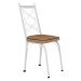 Kit 4 Cadeiras de Cozinha Delaware Estampado Rattan Bege Pés de Ferro Branco - Pallazio