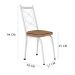Kit 4 Cadeiras de Cozinha Delaware Estampado Rattan Bege Pés de Ferro Branco - Pallazio
