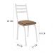 Kit 4 Cadeiras de Cozinha Luisiana Estampado Rattan Bege Pés de Ferro Branco - Pallazio