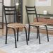 Kit 4 Cadeiras de Cozinha Luisiana Estampado Rattan Bege Pés de Ferro Preto - Pallazio