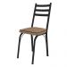 Kit 4 Cadeiras de Cozinha Luisiana Estampado Rattan Bege Pés de Ferro Preto - Pallazio