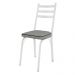 Kit 6 Cadeiras de Cozinha Luisiana Estampado Platina Pés de Ferro Branco - Pallazio