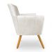 Kit 6 Poltronas Decorativa Leticia Suede Pés Palito Castanho - Pallazio